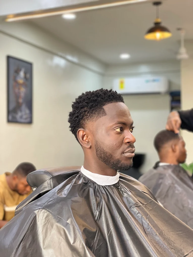 Curly fade haircut